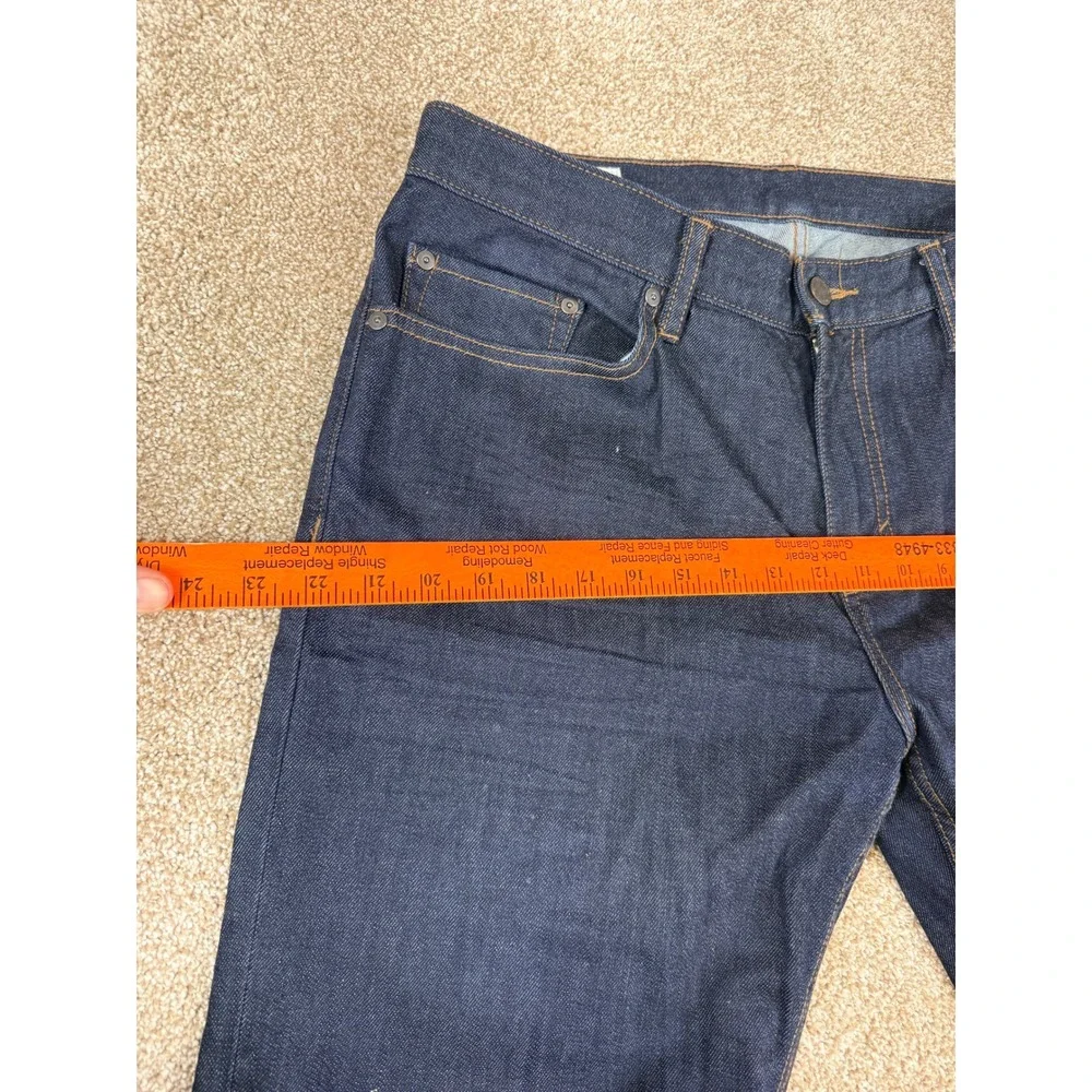 Banana Republic Mens Straight Leg Dark Indigo Wash Stretch‎ Jeans 34W 30L 34x30